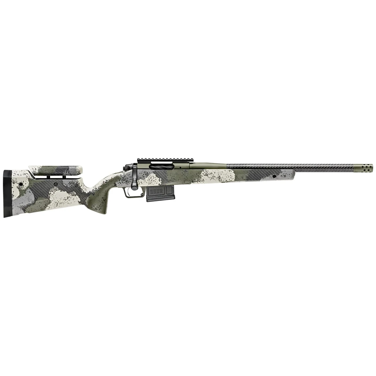 Springfield Armory Model 2020 Waypoint 6mm Crd 20"Carbon Fiber Bbl Evergreen Rifle w/Adj Carbon Fiber Stock, Pic Rail, 1x5rd AICS Mag BAW9206CMCFGA