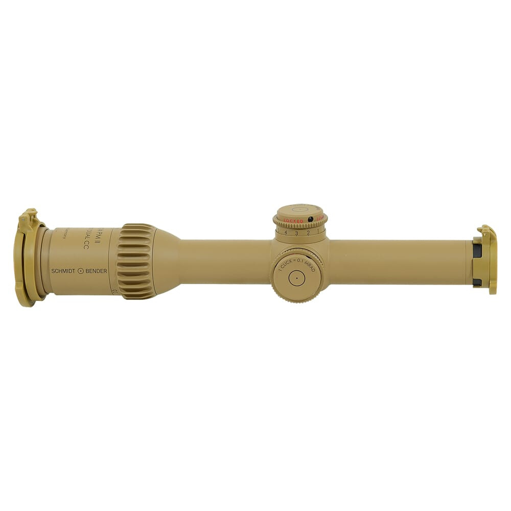 Schmidt Bender 1-8x24 PM II ShortDot Dual CC MDR-T6 ST LT MTC / ST LT ZC 0.1 mrad ccw Pantone 7504M Riflescope 683-846-43E-K2-H2