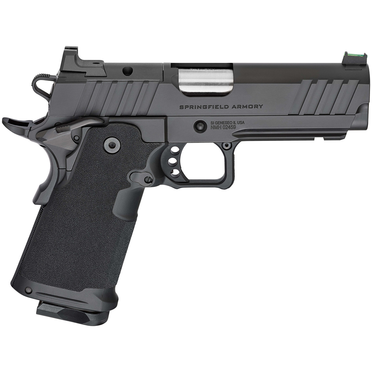 Springfield Armory 1911 DS Prodigy 9mm 4.25" Bbl Black Handgun w/ AOS Plate, U-Notch Fiber Optic Sights, 2x10rd Mags PH9117AOSLC