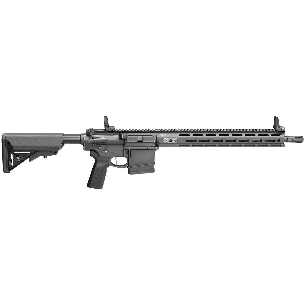 Springfield Armory Saint Victor .308 Win 16" Bbl Black Rifle w/ B5 Stock, Flip-Up Sights, 1x10rd Mags STV916308BLC-V2-B5