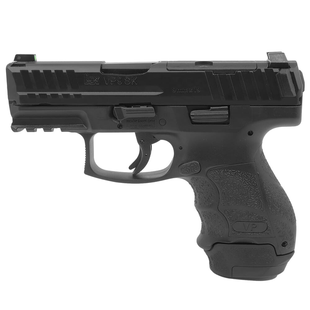 HK VP9SK-B 9mm 3.39" Bbl Optics Ready Subcompact Push-Button Pistol w/(1) 15rd Mag, (2) 12rd Mags & Night Sights 81000809
