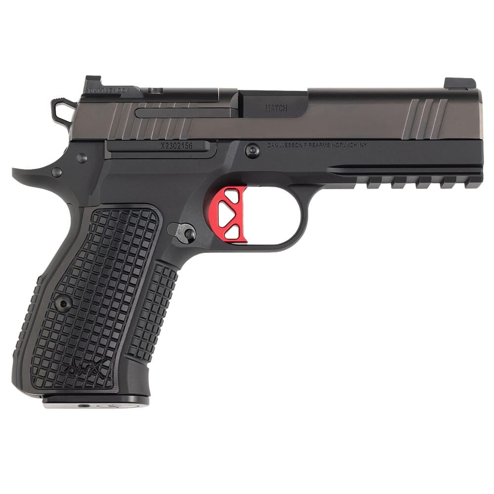 Dan Wesson DWX 9mm 4" Bbl 10rd Compact Optic Ready Pistol w/Tritium Front/Fixed Rear Sight, 1913 Pic Rail, Aggressive Grip Checkering 92113