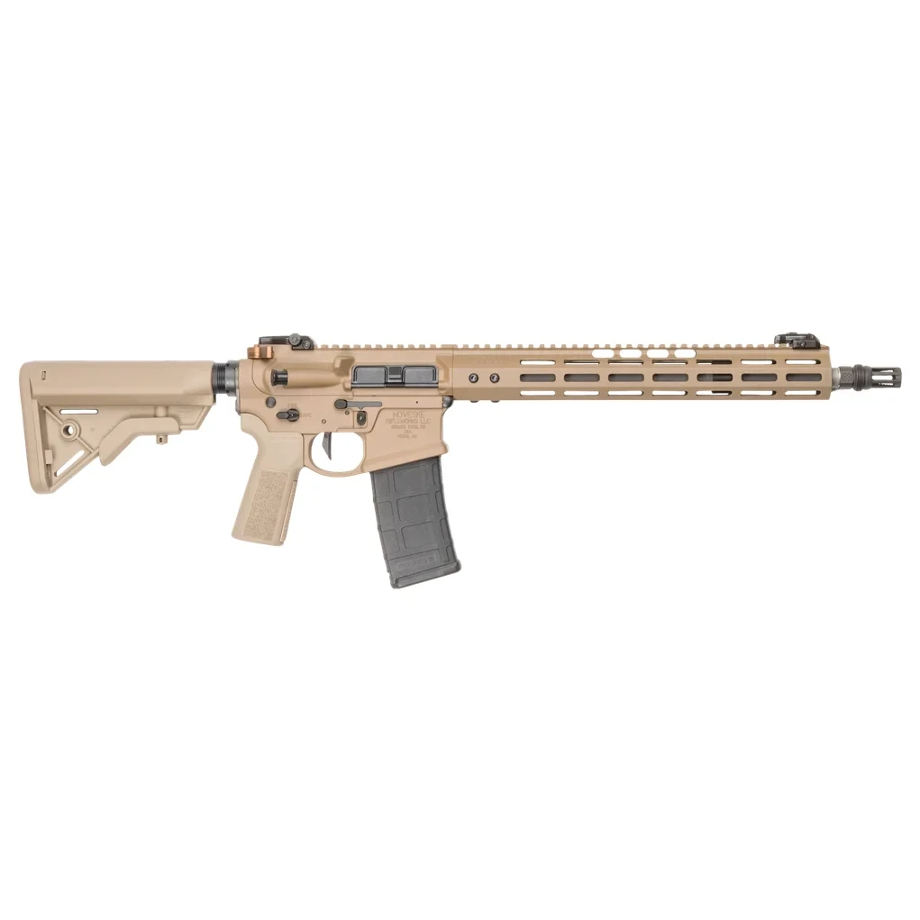 Noveske N4 Afghan Lo-Pro 5.56mm 1/2x28 1:7 SS 14.5" Bbl Pinned Long Pig Pen FH NSR-13.5 M-LOK Love Handle NSS Trig Bravo Stock FDE Rifle 02002554-FDE