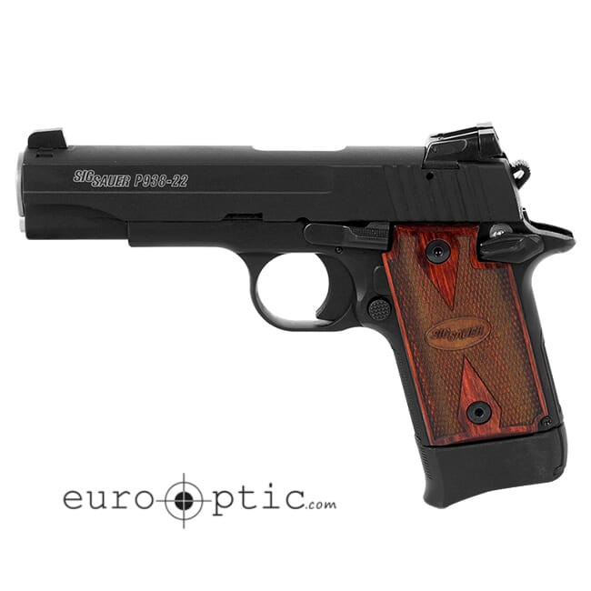 Sig Sauer P938 Micro 22 LR Rosewood Grip 10 RD Mag