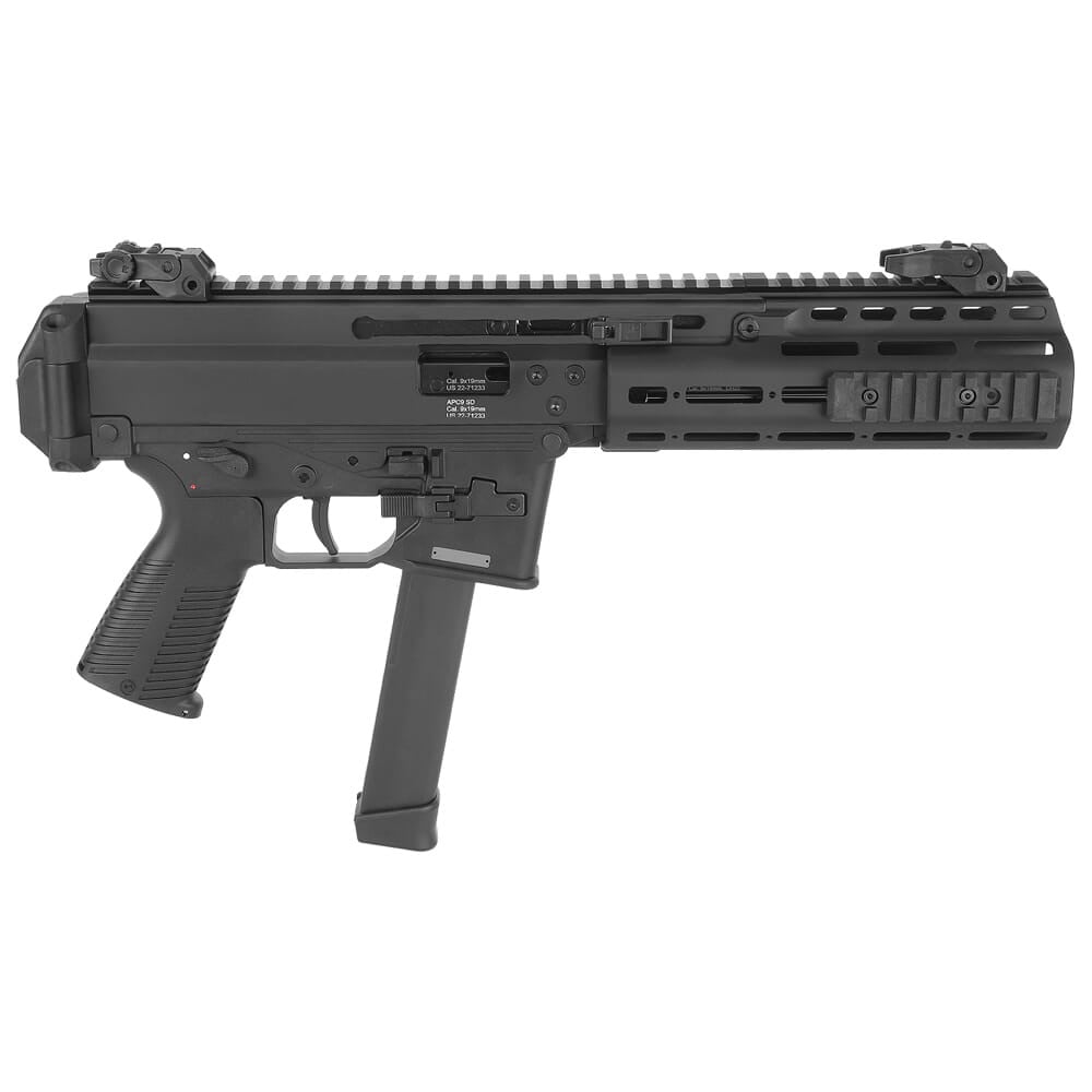 B&T APC9 PRO-G SD 9mm Black Pistol w/Glock Lower & Integral Silencer BT-36046-G