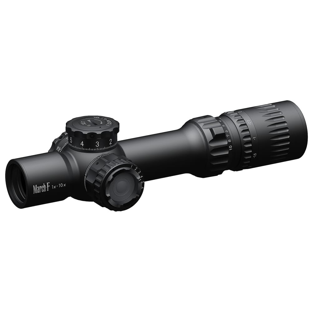 March F Tactical Shorty 1-10x24mm FFP DR-TR1FB Reticle 0.1MIL 6Level Illum Riflescope D10SV24FDIML-P-DR-TR1FB