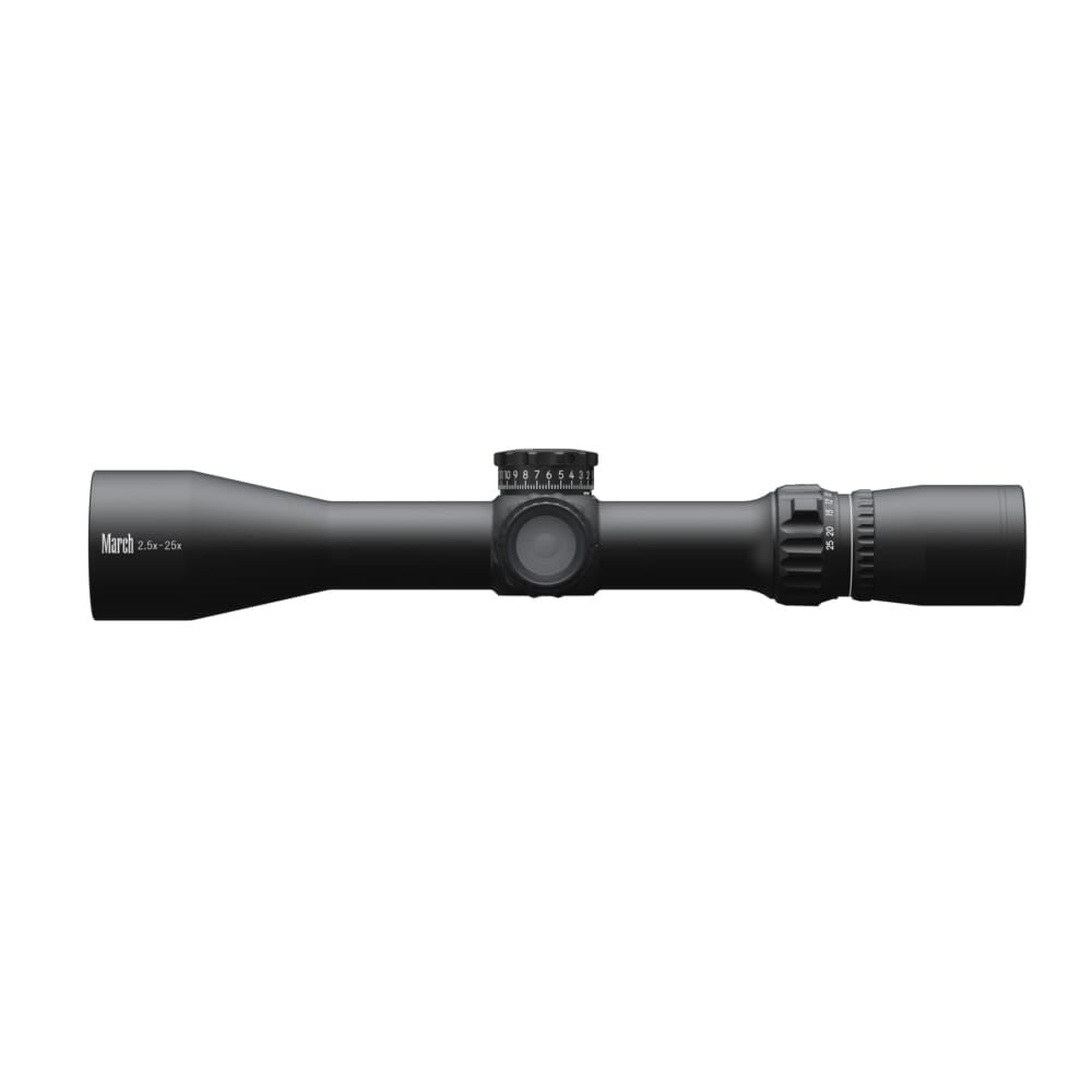 March Compact 2.5-25x42mm SFP FD-1 Reticle 0.1MIL 6Level Illum Riflescope D25V42IML-FD-1