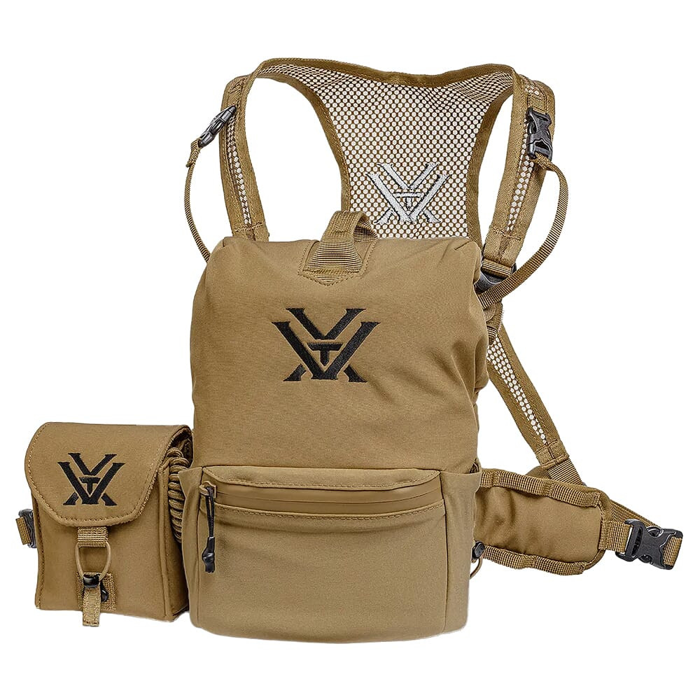 Vortex GlassPak Pro Large Binocular Harness for Most 50mm-56mm Binoculars w/Case, Comfort Neck Strap, Tethered Lens Cloth, & LRF Pouch P600-L