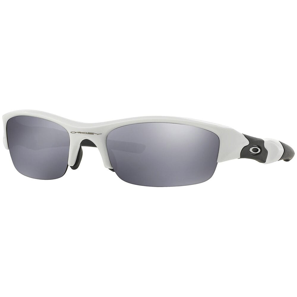 Oakley Flak Jacket XLJ Polished White w/Black Iridium Lenses 03-882