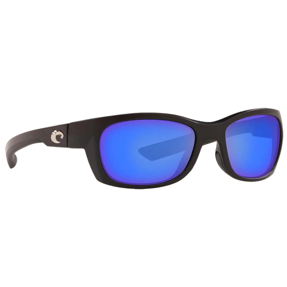Costa Trevally Matte Black Frame Sunglasses w/ Blue Mirror 580G Lenses GT-11-OBMGLP