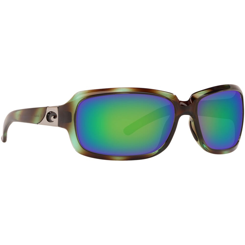 Costa Isabela Shiny Seagrass Frame Sunglasses w/ Green Mirror 580G Lenses IB-128-OGMGLP