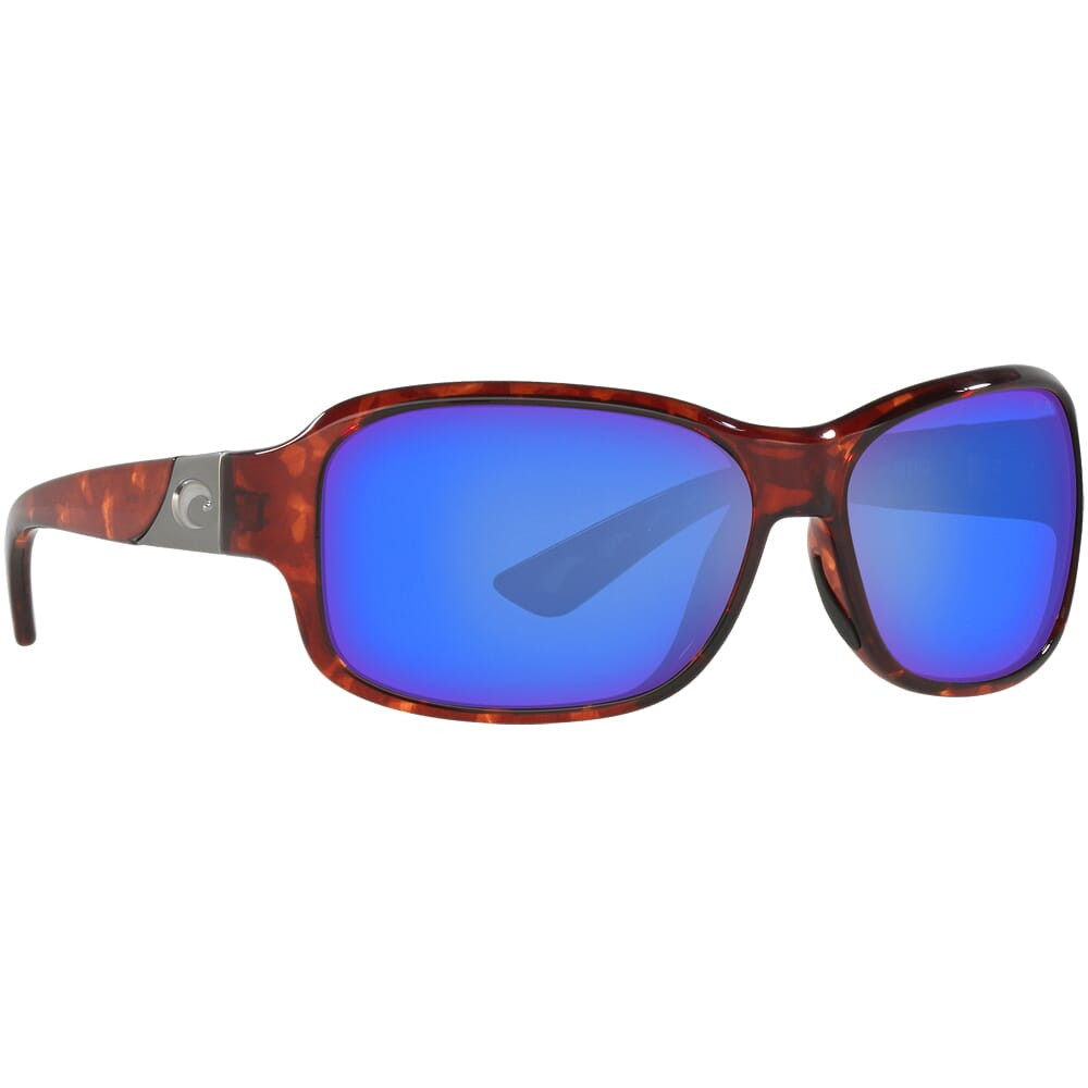 Costa Inlet Tortoise Frame Sunglasses w/ Blue Mirror 580G Lenses IT-10-OBMGLP
