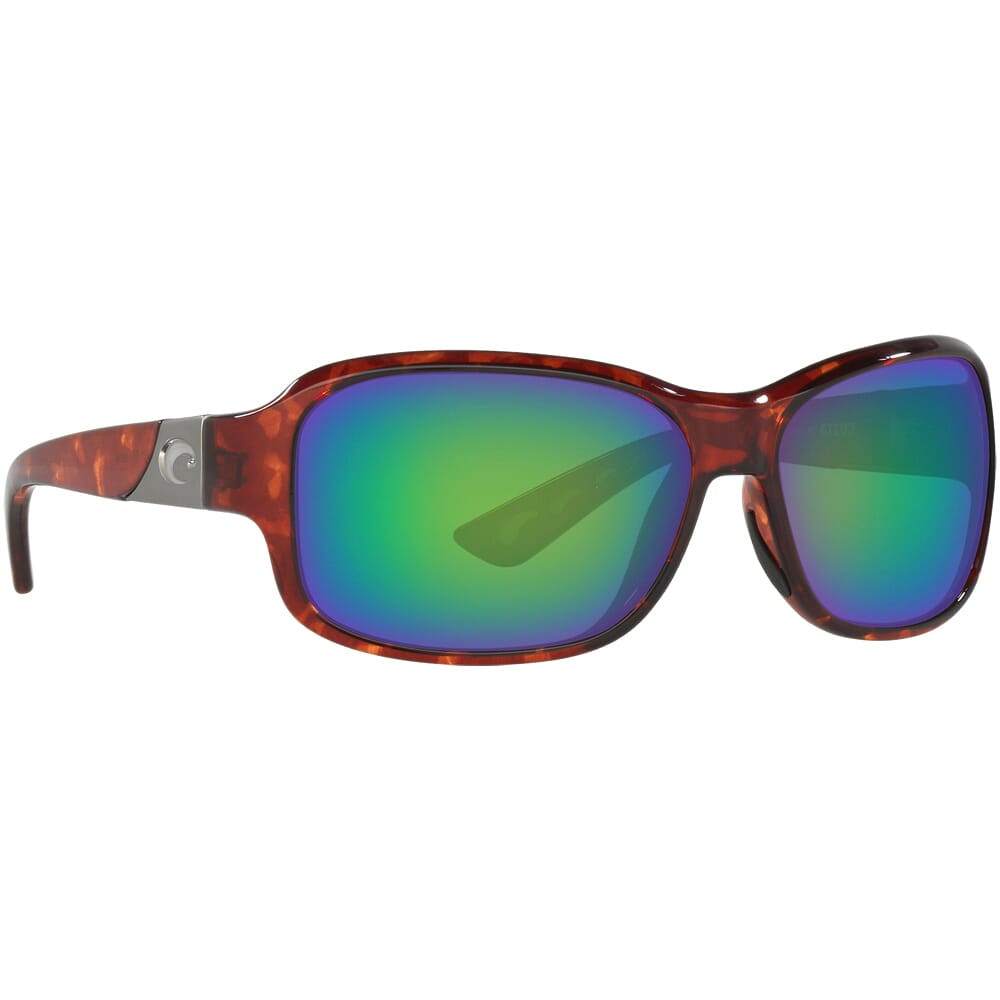 Costa Inlet Tortoise Frame Sunglasses w/ Green Mirror C-Mate 2.00 Lenses IT-10-OGMP-2.00