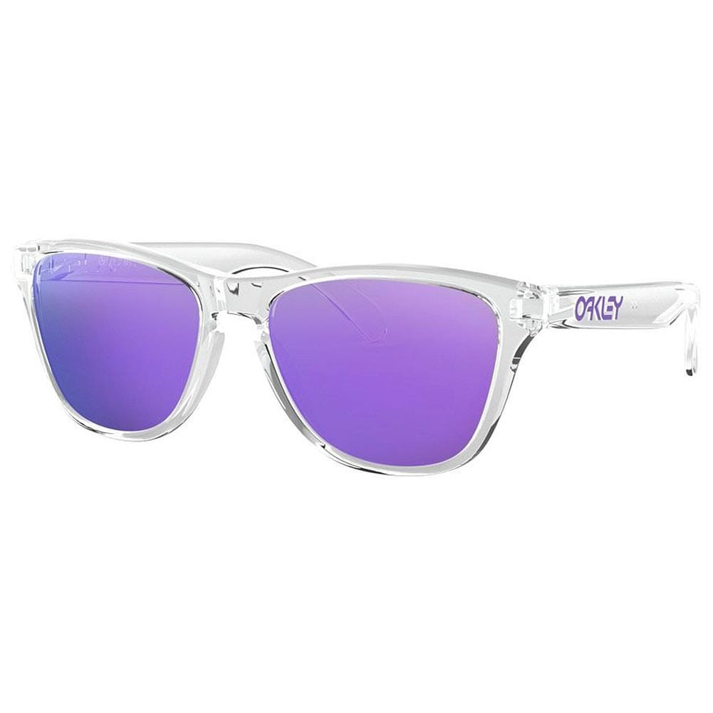 Oakley Frogskins XS Polished Clear w/Violet Iridium Lenses OJ9006-0353