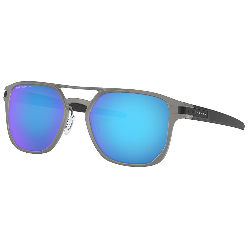 Oakley Latch Alpha Matte Light Gunmetal w/PRIZM Sapphire Polarized Lenses OO4128-0453