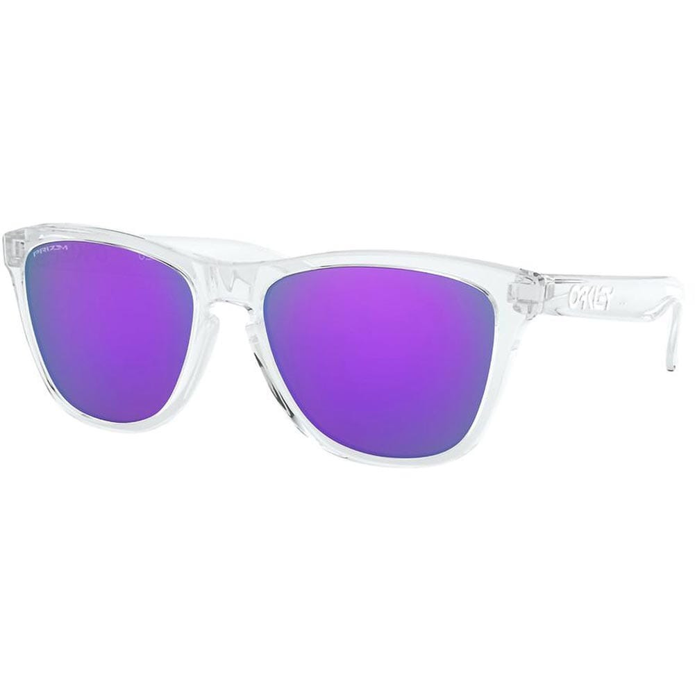Oakley Frogskins Polished Clear w/PRIZM Violet Lenses OO9013-H755