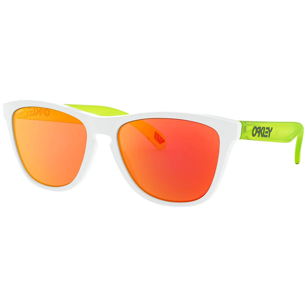 Oakley Frogskins Matte White/Uranium w/PRIZM Ruby Lenses OO9013-I355
