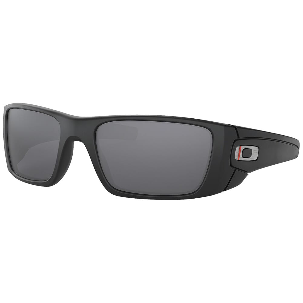 Oakley SI Fuel Cell Thin Red Line Satin Black w/Black Iridium Lenses OO9096-I060