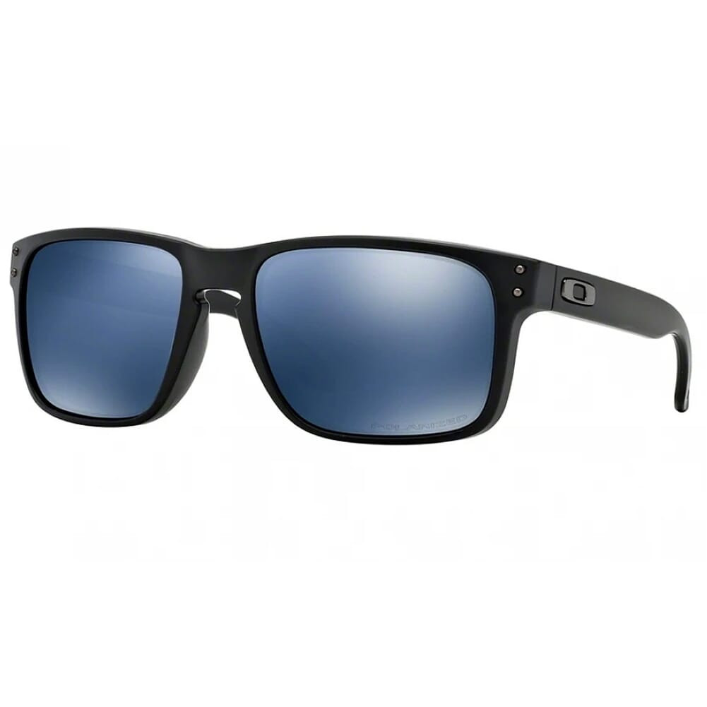 Oakley Holbrook Matte Black w/Ice Iridium Polarized Lenses OO9102-52