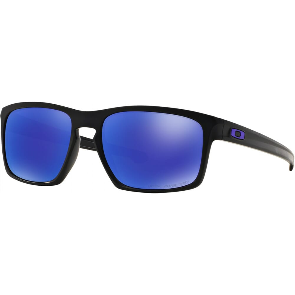 Oakley Sliver Matte Black w/Violet Iridium Polarized Lenses OO9262-10