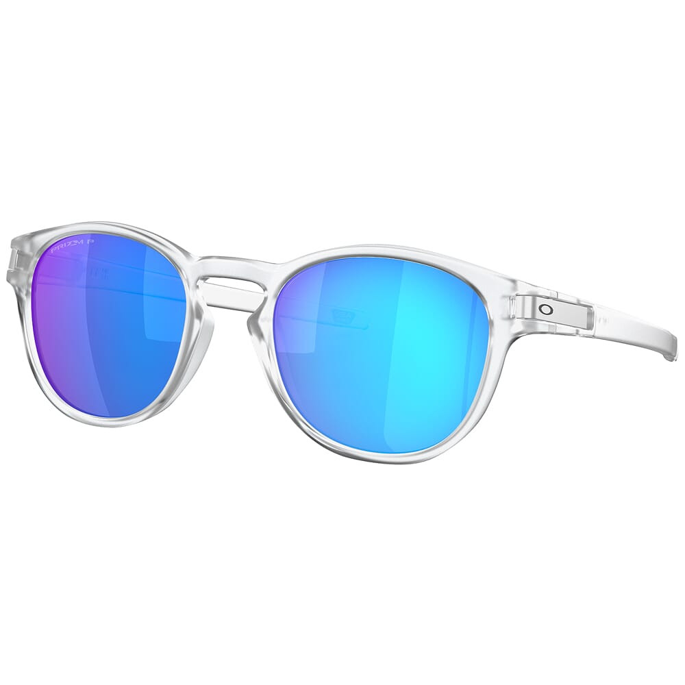 Oakley Latch Matte Clear w/PRIZM Sapphire Polarized Lenses OO9265-6553