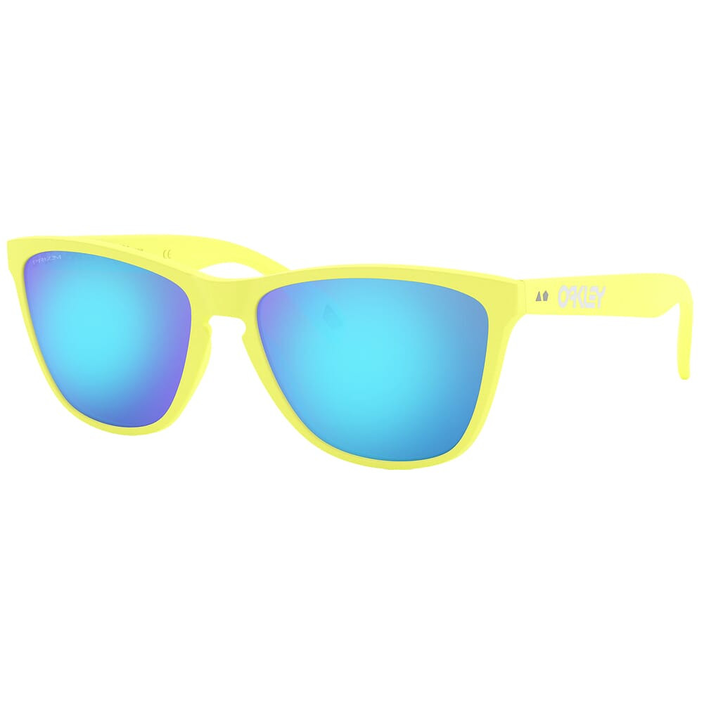 Oakley Frogskins 35th Matte Neon Yellow w/PRIZM Sapphire Lenses OO9444-0357