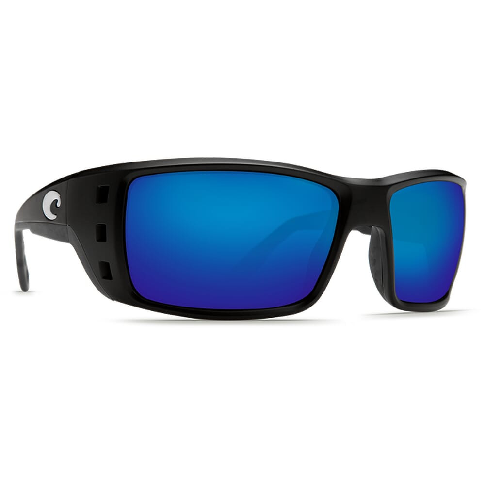 Costa Permit Matte Black Global Fit Frame Sunglasses w/ Blue Mirror 580P Lenses PT-11GF-OBMP