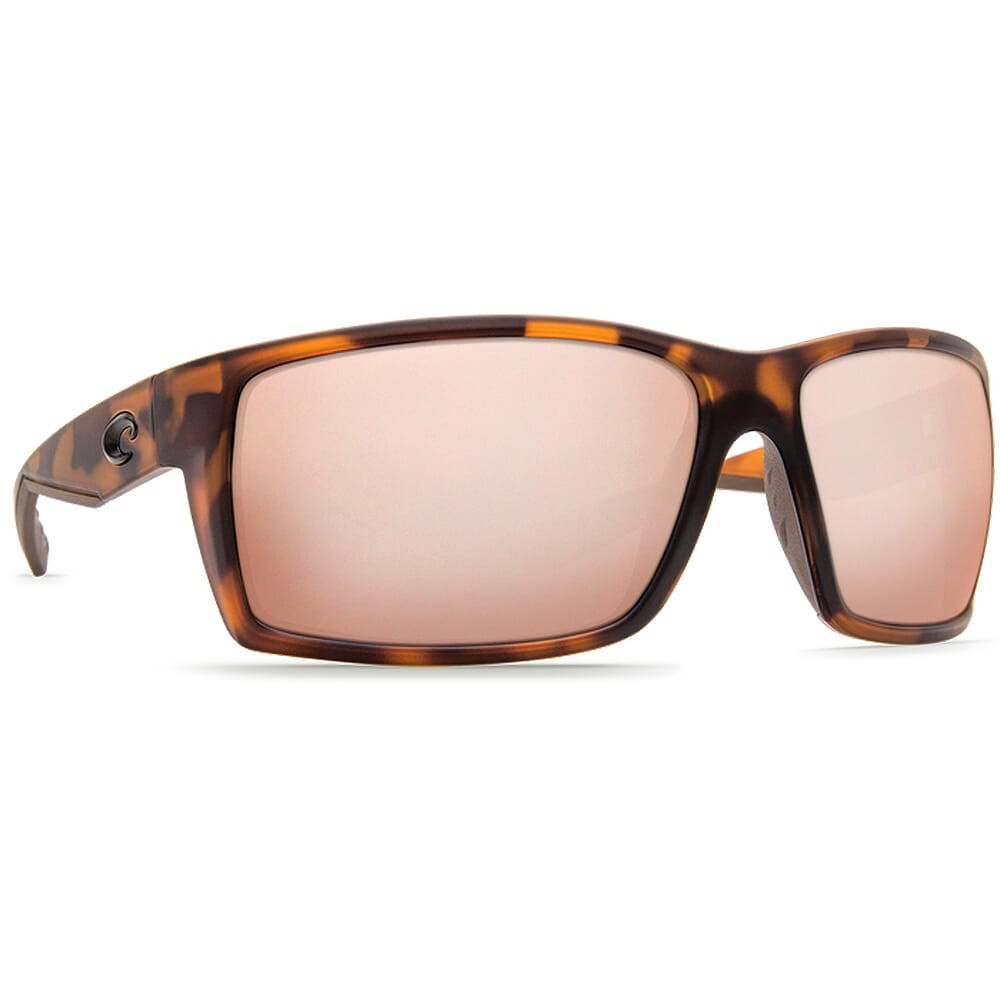 Costa Reefton Matte Retro Tortoise Frame Sunglasses w/ Copper Silver Mirror 580G Lenses RFT-66-OSCGLP