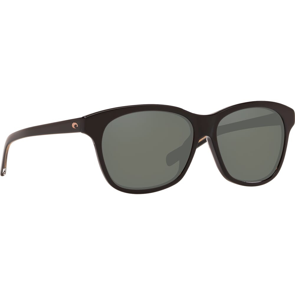 Costa Sarasota Shiny Black Frame Sunglasses w/ Gray 580G Lenses SAR-11-OGGLP