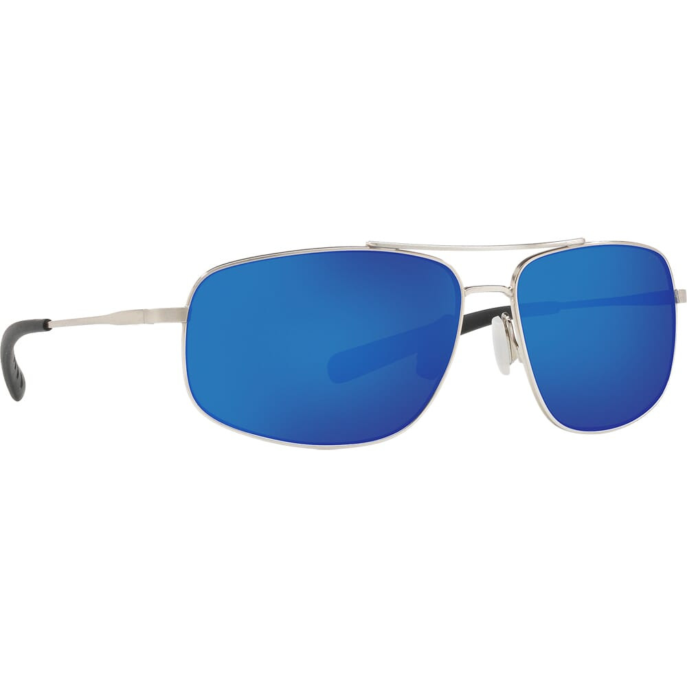 Costa Shipmaster Brushed Palladium Frame Sunglasses w/ Blue Mirror 580P Lenses SMR-21-OBMP