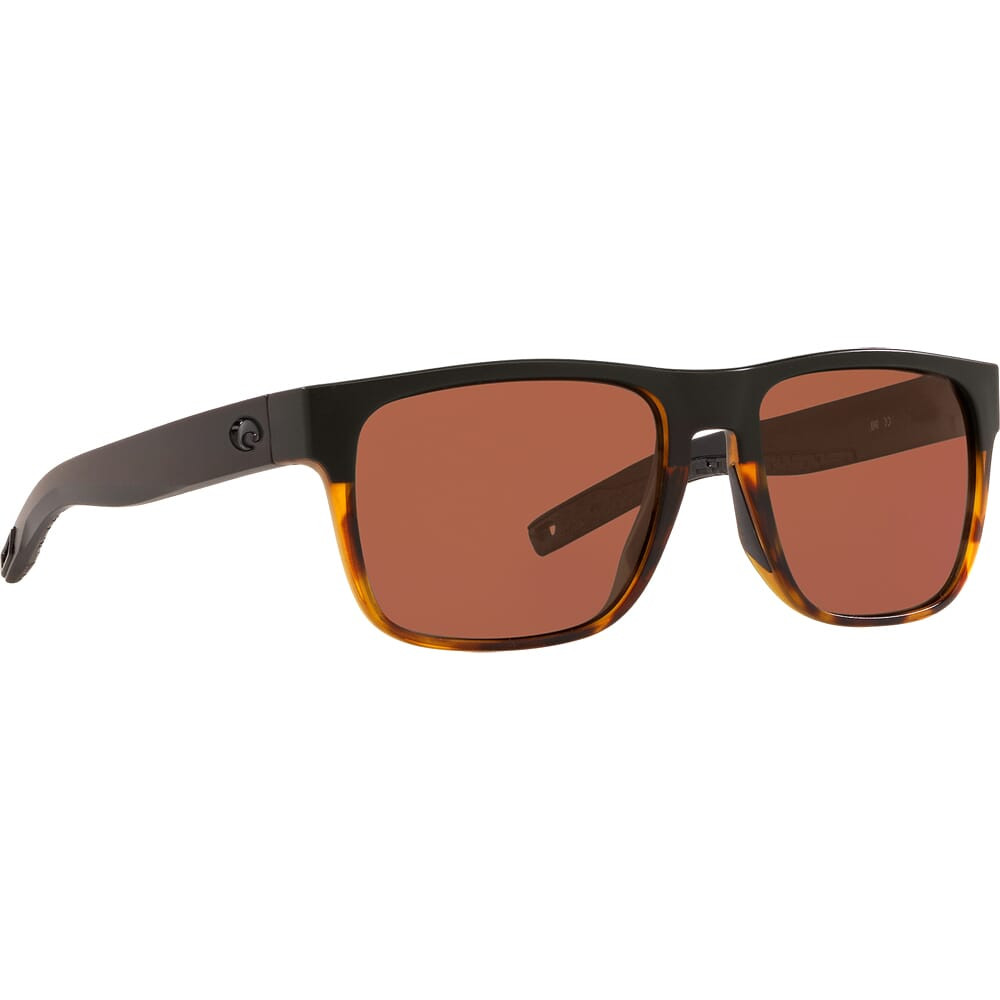 Costa Spearo Matte Black + Shiny Tortoise Frame Sunglasses w/ Copper 580P Lenses SPO-181-OCP