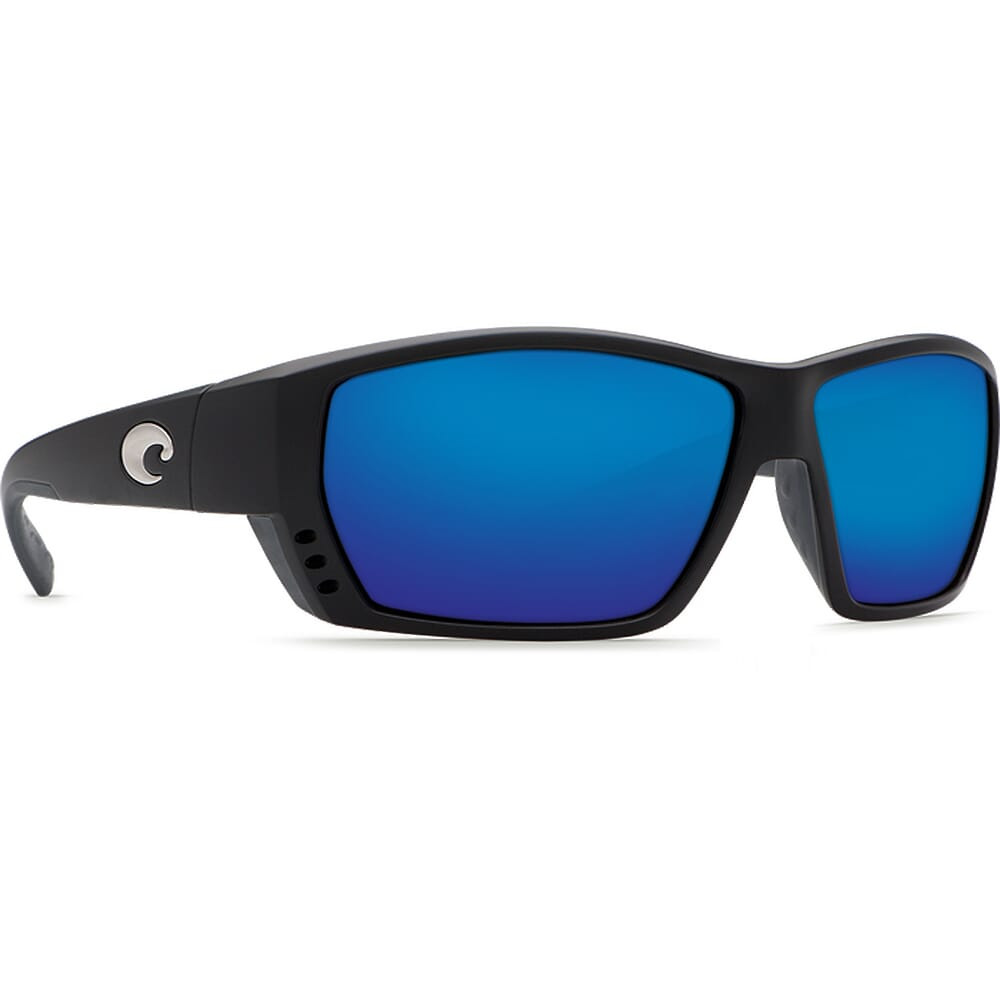 Costa Tuna Alley Matte Black Global Fit Frame Sunglasses w/ Blue Mirror 580P Lenses TA-11GF-OBMP