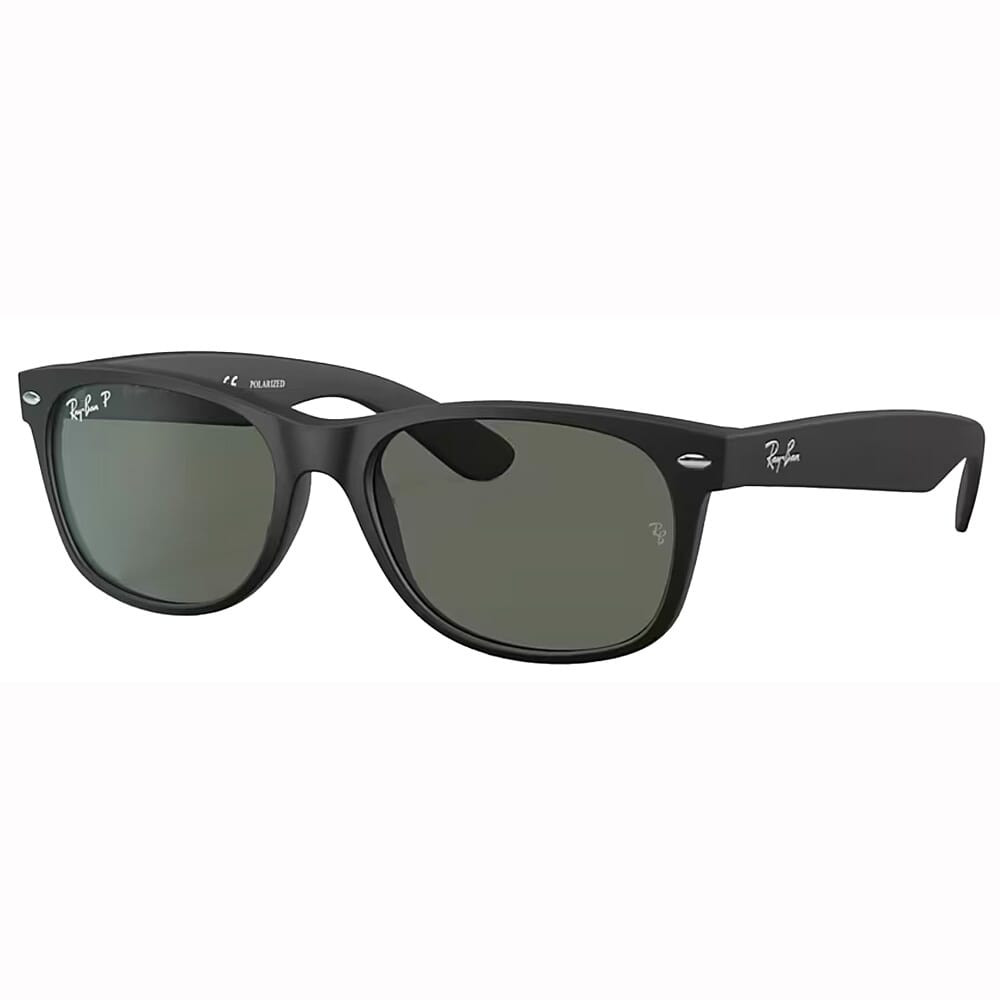 Ray-Ban New Wayfarer Rubber Black G-15 Green 0RB2132F-62255