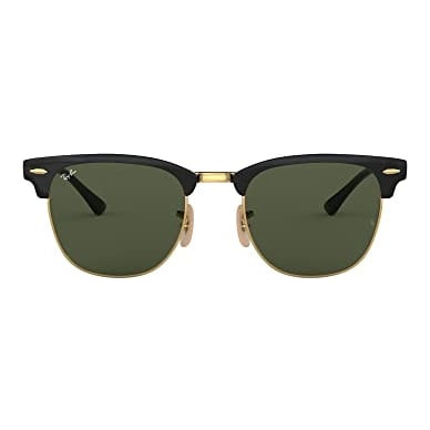 Ray-Ban Clubmaster Metal Black on Arista G-15 Green 0RB3716-18751