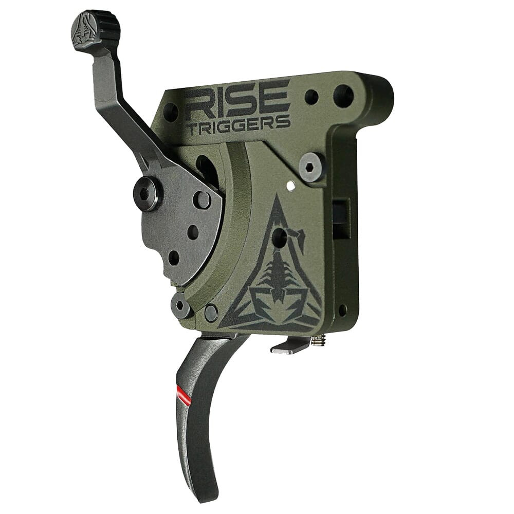 RISE Armament Reliant Hunter Curved 2-5 lbs Green/Black Trigger w/Bolt Release RA-740-BC