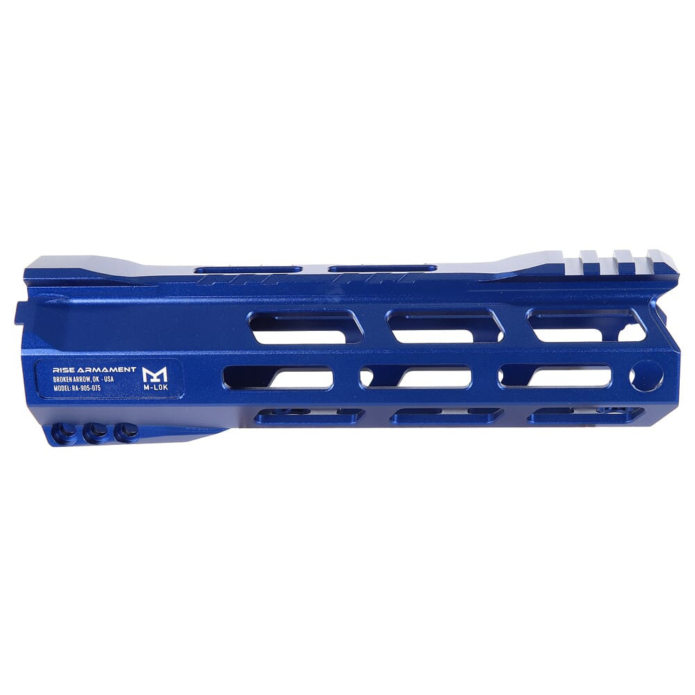 RISE Armament RA-905 7.5" Patriot Blue Skeletonized AR-15 M-LOK Handguard RA-905-075-BLU