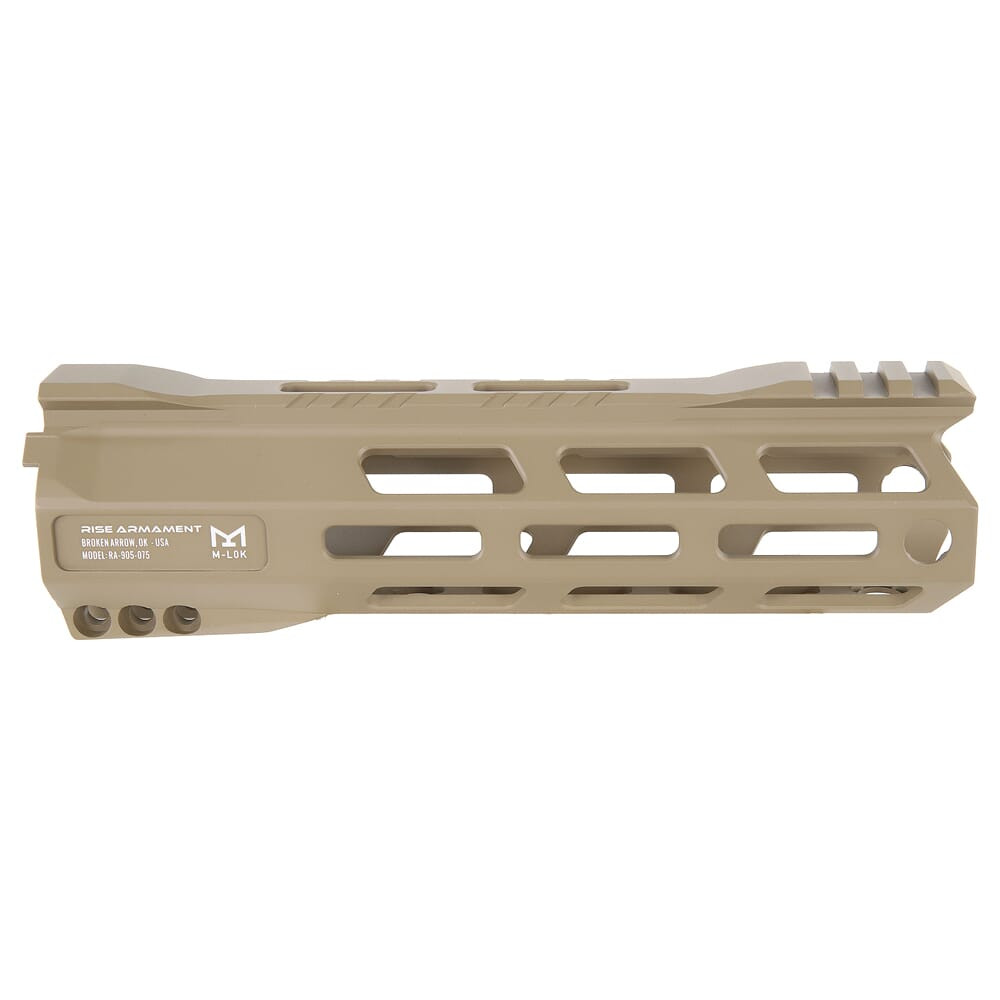 RISE Armament RA-905 7.5" FDE Skeletonized AR-15 M-LOK Handguard RA-905-075-FDE