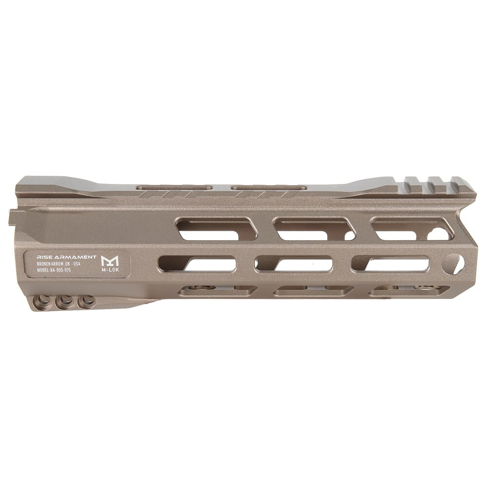 RISE Armament RA-905 7.5" Spartan Bronze Skeletonized AR-15 M-LOK Handguard RA-905-075-SB