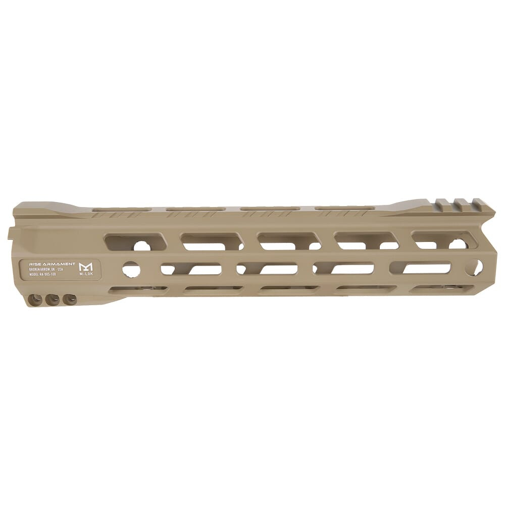 RISE Armament RA-905 10" FDE Skeletonized AR-15 M-LOK Handguard RA-905-100-FDE