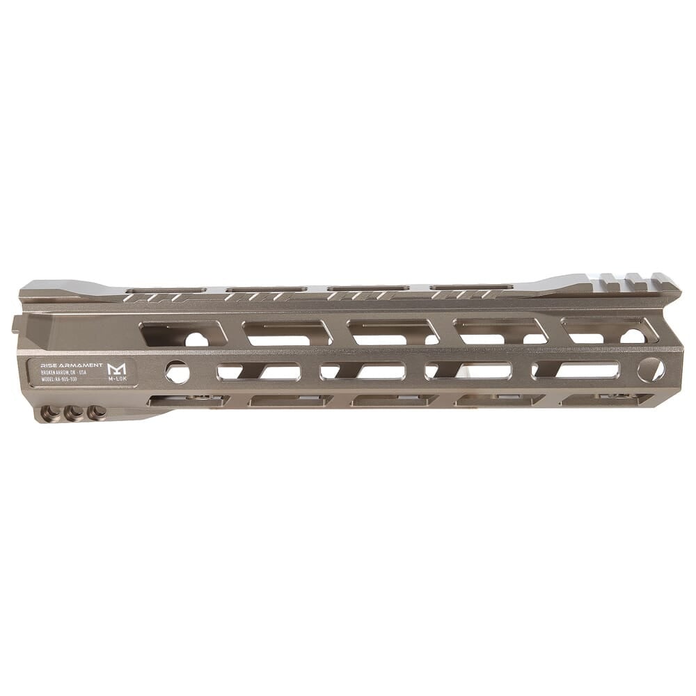RISE Armament RA-905 10" Spartan Bronze Skeletonized AR-15 M-LOK Handguard RA-905-100-SB