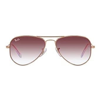 Ray-Ban Junior Aviator Rose Gold Clear Gradient Dark Violet 0RJ9506S-2918H52