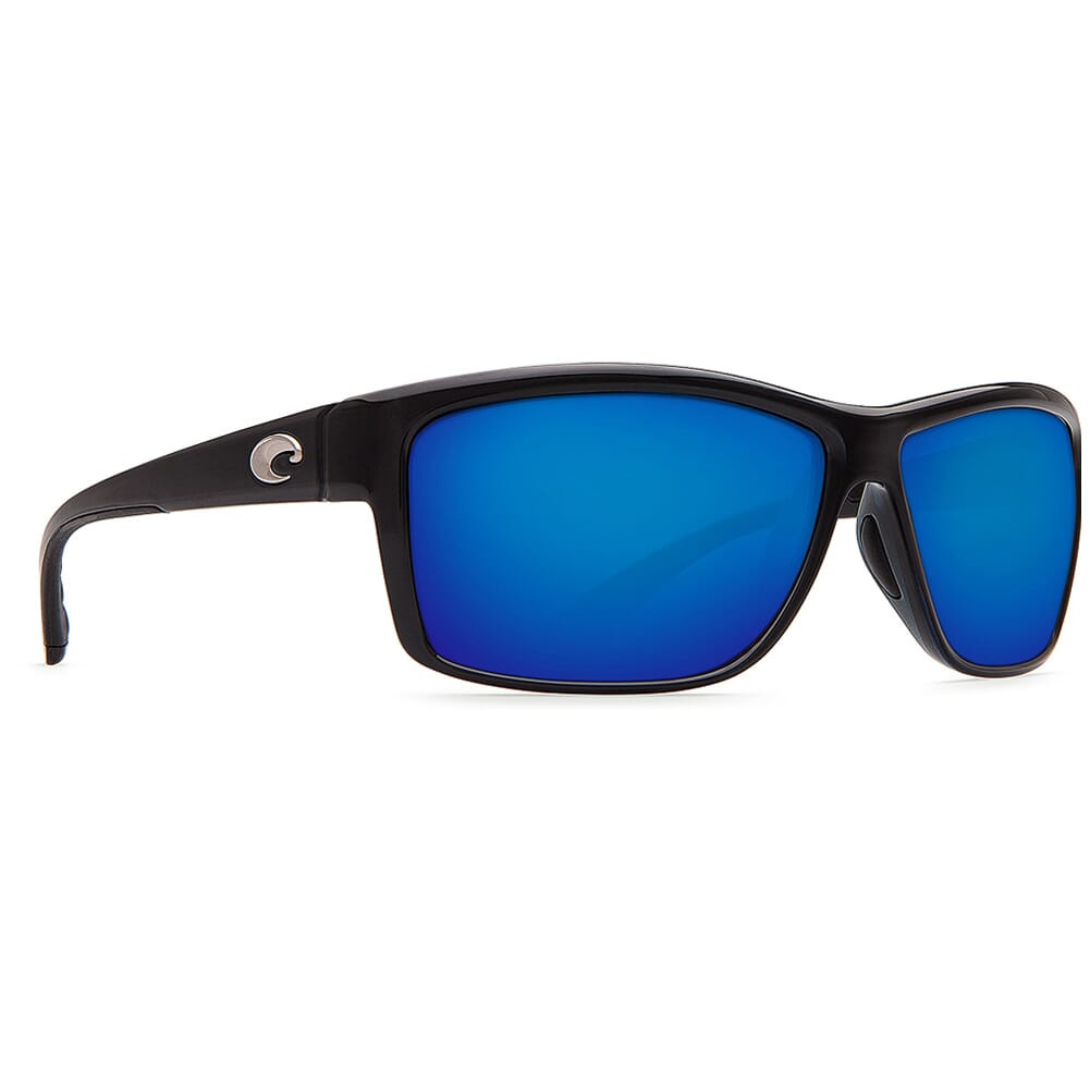 Costa Mag Bay Shiny Black Frame Sunglasses w/Blue Mirror 580G Lenses 06S9048-90480963