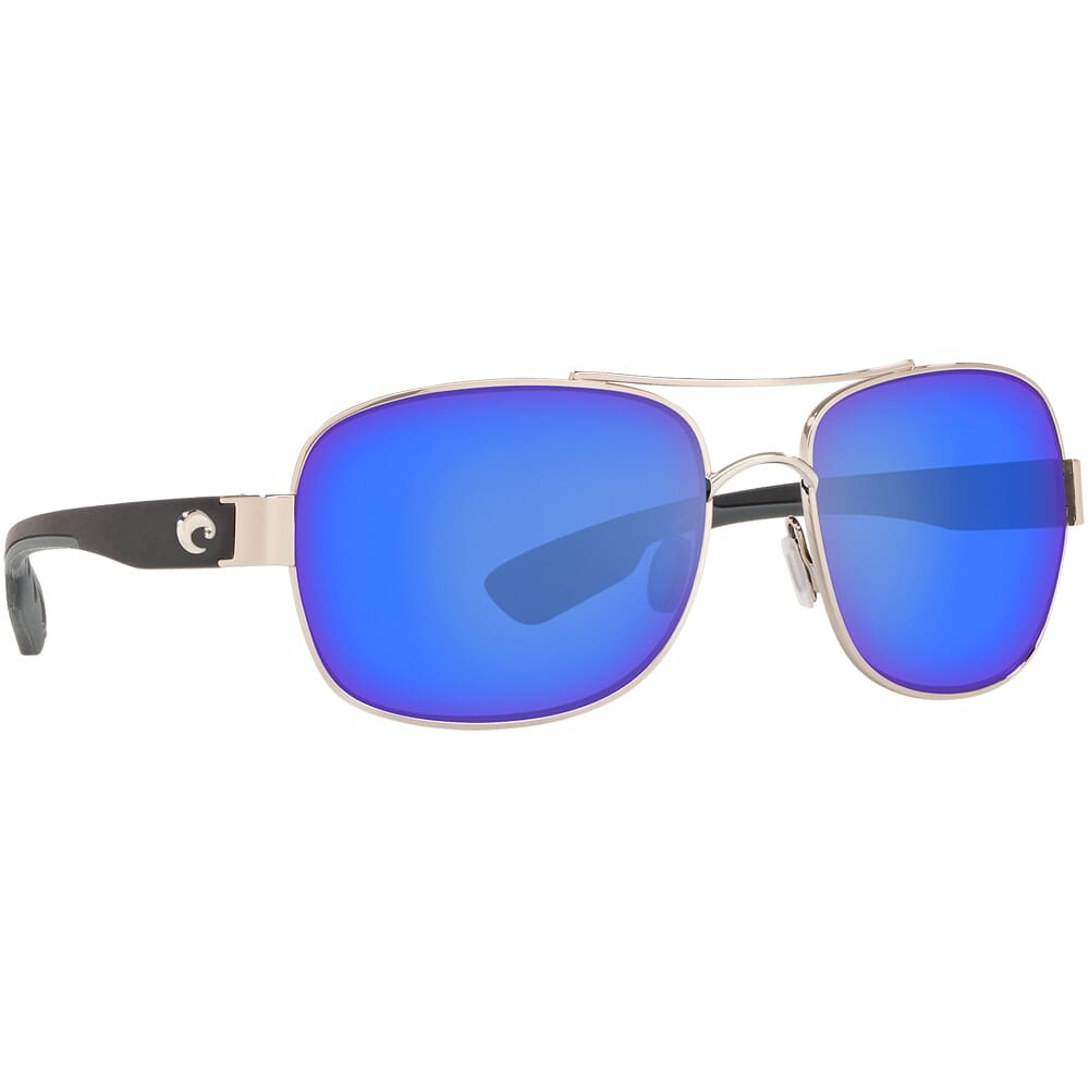 Costa Cocos Palladium Frame Sunglasses w/Blue Mirror 580P Lenses 06S4011-40110659