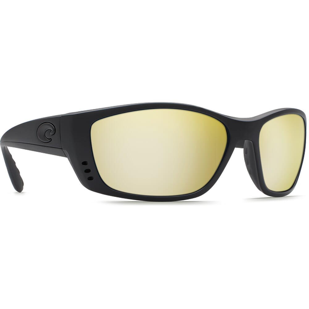 Costa Fisch Blackout Frame Sunglasses w/Sunrise Silver Mirror 580P Lenses 06S9054-90540664