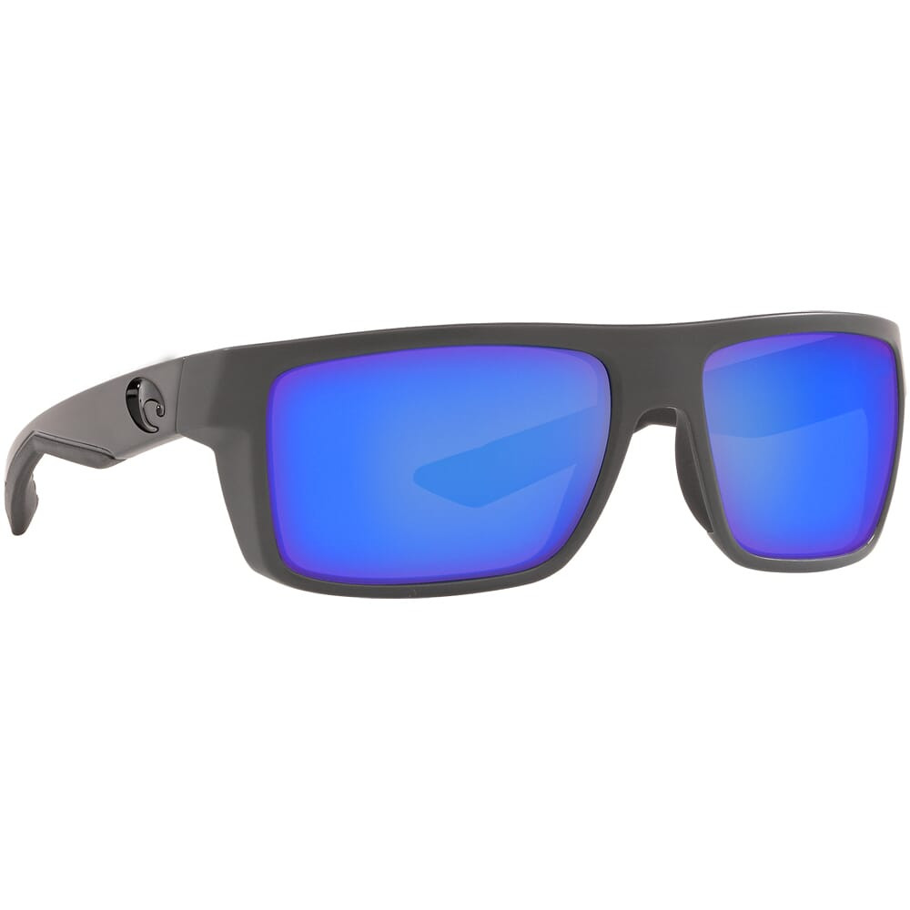 Costa Motu Matte Gray Frame Sunglasses w/Blue Mirror 580G Lenses 06S9055-90551858