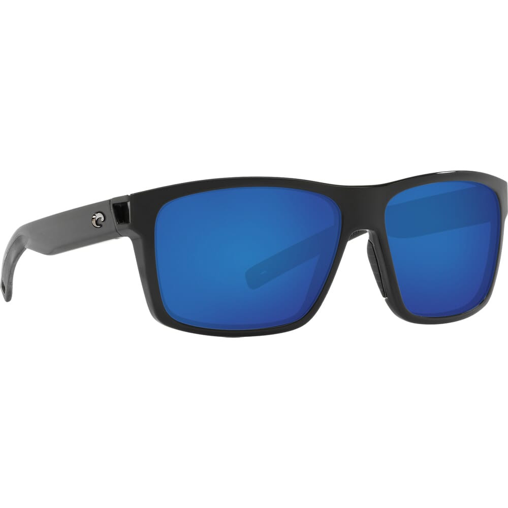 Costa Slack Tide Shiny Black Frame Sunglasses w/Blue Mirror 580G Lenses 06S9035-90351060