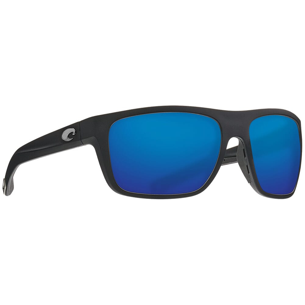Costa Broadbill Matte Black Frame Sunglasses w/Blue Mirror 580P Lenses 06S9021-90210861