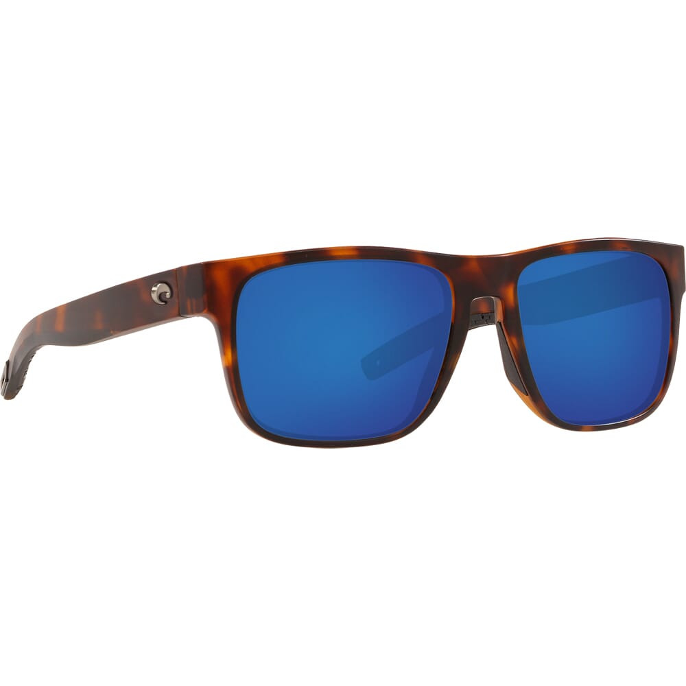 Costa Spearo Matte Tortoise Frame Sunglasses w/Blue Mirror 580P Lenses 06S9008-90080956