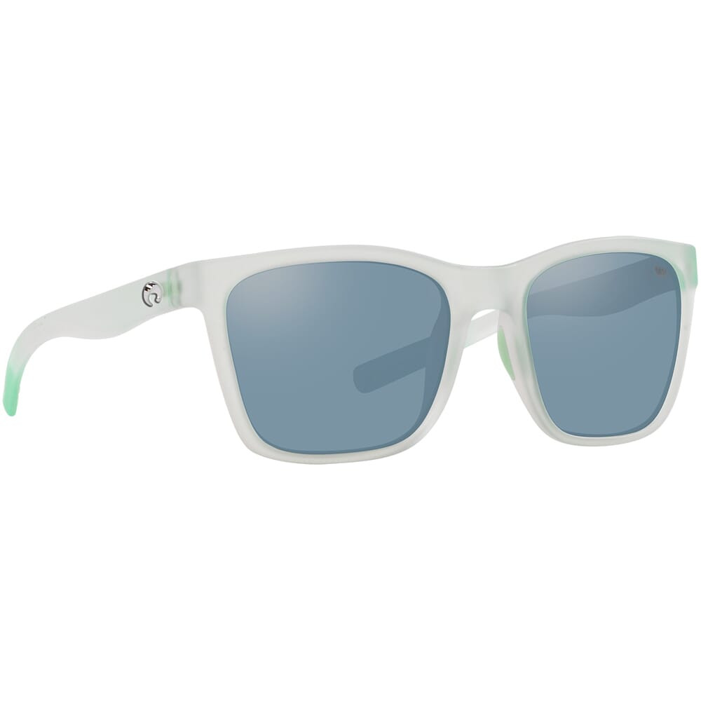 Costa Panga Matte Seafoam Crystal Frame Sunglasses w/Gray Silver Mirror 580P Lenses 06S9037-90371356