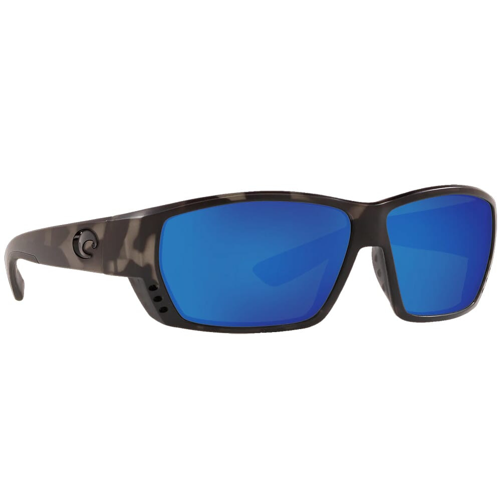 Costa Tuna Alley Ocearch Matte Tiger Shark Sunglasses w/Blue Mirror 580G Lenses 06S9009-90092962